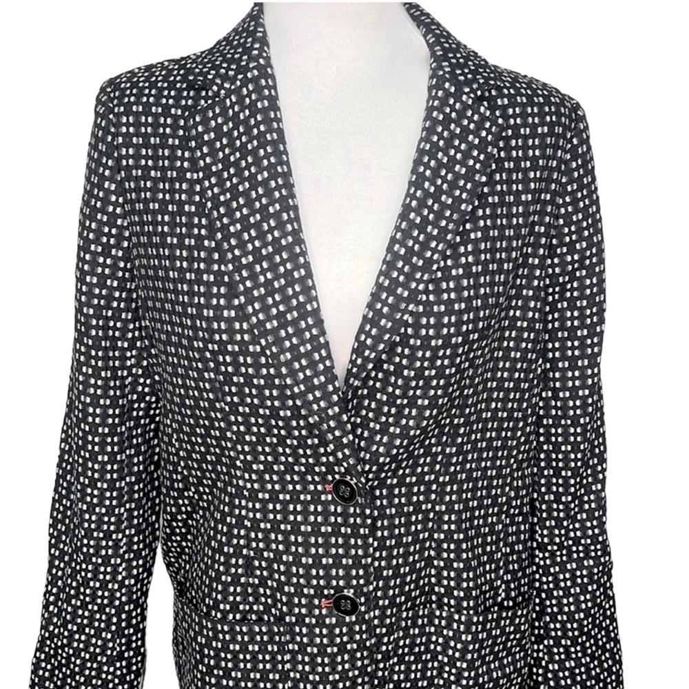 Anthropologie Printed Jacket Black White - Picture 3 of 9